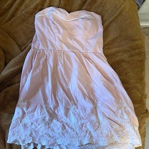 Pond strapless dress, floral accents